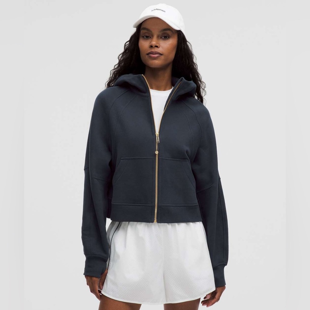 Auth. ✅ NWOT Lululemon Full Zip Scuba in “True Navy/Gold” Size M/L💙 - Picture 9 of 10